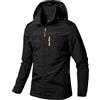 Btmpmcs Giacca da uomo con cappuccio Casual Sportivo Leggero Softshell Jacket Antivento impermeabile per Esterni Giacca Multitasche Giacca a Vento Arrampicata Abbigliamento da Trekking