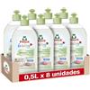 Frosch Baby - Detergente per biberon e tettarelle, rimuove residui di latte e cibo, prodotto ipoallergenico ed ecologico, confezione da 8 pezzi x 500 ml