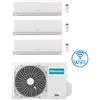 Hisense Climatizzatore Condizionatore Inverter Hisense Energy Ultra Ecosense Wifi R32 Trial Split 9000 + 9000 + 9000 BTU con U.E. 3AMW62U4RJC Classe A++/A+