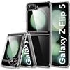 HOOMIL Cover per Samsung Galaxy Z Flip 5 6,7 Pollici, Custodia Anti-Ingiallimento, Antiurto e Anti-Graffi, Retro Rigida Trasparente - Crystal Clear