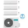 Hisense Climatizzatore Condizionatore Inverter Hisense Energy Ultra Ecosense Wifi R32 Trial Split 9000 + 9000 + 9000 BTU con U.E. 3AMW52U4RJC Classe A++/A+