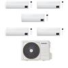 Samsung Climatizzatore Penta Split Windfree Elite 7+7+7+7+9 con AJ100TXJ5KG/EU Inverter R-32 Wi-Fi Classe A+++ ,