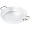 Baldassare Agnelli Pentole Agnelli Linea Alluminio 5 mm Tegame Radiante con Due Maniglie Inox, Argento, 36 cm