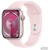 Apple Watch 9ª Serie, rosa, 41mm-in-alluminio, gps, pari-al-nuovo, cinturino-pink-sport-band