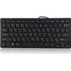 Goshyda Tastiera araba, portatile ultrasottile da 78 tasti per computer desktop Tastiera araba cablata - Interfaccia USB, silenziosa, resistente allo sbiadimento, layout semplice - sia per ufficio che per gio