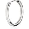 NKlaus singoli creoli 333 oro bianco 8 carati 14mm orecchini d'oro da uomo orecchini tondi 14401