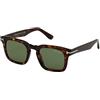 Tom Ford Occhiali da Sole DAX FT 0751 Dark Havana/Green 48/22/145 unisex