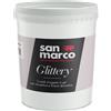 San Marco GLITTERY Glitter argentati in gel trasparente, da miscelare alla pittura per realizzare una perfetta pittura con brillantini | San Marco