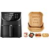 COSORI Friggitrice Ad Aria 5,5 Litri Con Carta Forno 100 Pezzi, Teglie Per Air Fryer 4.5-6L Quadrati
