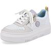 Rieker Donna Scarpe Stringate M1905, Signora Scarpe Sportive Allacciate,Scarpe Allacciate,Sneaker,Lacci,Bianco (Weiss Kombi / 80),38 EU / 5 UK