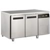 Tavolo Refrigerato Professionale 2 Porte con Piano Profondità 70 cm, +2°/+8°C, in Acciaio Inox AISI 304 - Classe C
