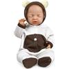 Vollence Bambola Neonato Realistica con Occhi Chiusi da 46 cm in Silicone, Corpo Interamente in Silicone, Pesa, Bambola Neonata Morbida e Realistica Ragazza, Natale o Compleanno