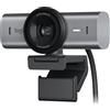 Logitech MX Brio per collaborazione e streaming Ultra HD 4K, 1080p a 60 FPS, due microfoni con riduzione del rumore, Show Mode, USB-C, copertura webcam, Microsoft Teams, Zoom, Google Meet, Grafite