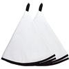 Cocoon Lab Asciugamani in Spugna Rotonda x2, 100% Cotone, Motivo Parigi - Set di Strofinacci con Gancio per Accessori da Cucina, Bagno, Colore: Bianco e Nero, stoviglie a Mano (Bianco)