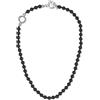 GAVU Collana Girocollo da Donna in Pietre Naturali con Chiusura OT in Acciaio Inox, Collana da Donna con Perline di Onice Opaco Annodate a Mano
