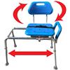 Platinum Health Gateway Premium - Panca scorrevole per vasca da bagno, con seduta girevole, imbottita (blu)