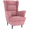 vidaXL Poltrona Rosa in Velluto