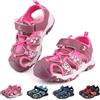 Buwege Sandali chiusi per bambini Sandali da spiaggia sportivi all'aperto per ragazzi Sandali da trekking antiscivolo per ragazze Rosso Rosa 36 EU