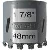 The Amazing Tile And Glass Cutter Punta per sega a tazza in carburo da 48 mm, sega a tazza per calcestruzzo, sega a tazza in carburo da 48 mm, per stucco, mattoni in fibra di vetro, intonaco rinforzato e piastrelle di ceramica, sega
