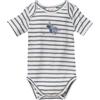 People Wear Organic Body a manica corta in cotone bio Tricheco -col. bianco a righe