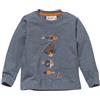 People Wear Organic Maglietta lunga baby in cotone bio Pesci - col. oceano melange