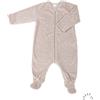 Popolini Tutina neonato in ciniglia di cotone bio - col. beige melange