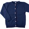 Popolini Cardigan in lana Merino -col. blu scuro