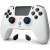 DoJoZone Wireless Controller Compatibile con PS4/Pro/Slim, Joystick Controllers con Hall Effect Trigger/Stick (NO Drift), Luci RGB, Jack per Cuffie, Pulsanti Programmabili, Vibrazione, Sensore 6 Assi