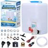 Poweka Kit Lavavetri Universale per Parabrezza 12V, Parabrezza Universale Pompa Lavavetri Bottiglia Kit per Auto Barca Marina da Poweka