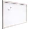 Raylu Paper® - Lavagna bianca magnetica con cornice in legno bianca, lavagna bianca cancellabile a secco, include due magneti per appendere appunti e fotografie (40 x 30 cm)