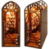 Cuteefun DIY Book Nook Kit, DIY Casa delle Bambole, in Legno Book Nook Casa Kit per Adulti da Costruire, Modello di Casa Artigianale per Compleanno Natale Regalo (Biblioteca)