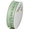 Halbach Seidenbänder Nastro per neonati, 25 mm x 16 m, nastro decorativo per baby shower, per confezioni regalo per baby shower, colore: menta/verde