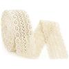 IDONGCAI Nastro in pizzo all'uncinetto in cotone all'uncinetto, colore avorio, decorazione vintage per matrimoni, motivo assortito, nastro in pizzo vintage, 9 m per lotto (9#)