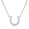 Diamond Treats Collana Donna Argento 925 in Ferro di Cavallo, Catena e Ciondolo Portafortuna in Ferro di Cavallo per Donna e Ragazza, Collana Portafortuna Donna in Argento, Idee Regalo Donna