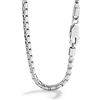 Dankadi Collana Sottile 5mm Forma Scatola Argento 46cm-66cm Catena Quadrata Rotonda Briolette Veneziana Rolo Sottile Design Italiano 46cm-66cm Regalo Gioielli per Uomini e, 22, Argento sterling