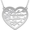 MI JOYA PERSONALIZADA - Collana con albero della vita personalizzata in argento Sterling - Regalo originale per mamma e nonna (argento sterling, 2 nomi)