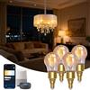Aigostar Lampadine Alexa, Lampadine Led E14 Vintage, G45 Ambra Lampadine Filamento a Globo, 4.5W, 470LM, Bianco Caldo Dimmerabile 2700K - 6500K, Compatibile con Alexa e Google Home, 4 Unità