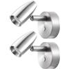 Obeaming 2 x Camper Lampade da Lettura LED 12V Dimmerabile Girevole Spot Barca Lampada da Parete da Comodino, Per Caravan Furgone Van, 24V DC con Caricatore USB & Luce notturna blu, Finitura nichel