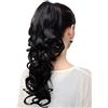 WIG ME UP - Toupet Coda di cavallo Castano scuro Extension Clip a farfalla Delicati e Pregiati Ricci Molto lunghi 50 cm SA09-3