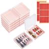 NICENEEDED 12 PZ Press On Nails Scatole di Immagazzinaggio, Custodie Da Imballaggio per Unghie Finte, Scatole per Unghie Trasparenti In Acrilico per Unghie Artificiali con Nastro Biadesivo Adesivo