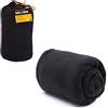 Milestone Camping Milestone - Fodera in Pile per Sacco a Pelo da Campeggio, Colore Nero