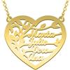 MI JOYA PERSONALIZADA - Collana con albero della vita personalizzata in argento sterling - Regalo originale per mamma e nonna (argento sterling placcato oro 18 k, 4 nomi)