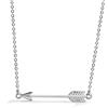 Dankadi Collana da Donna con Ciondolo a Forma di Freccia in Argento Sterling 925, 45,7 cm/18 Collana con Ciondolo a Freccia di Cupido Rosa Dorata, Catena, Regalo per Festa di Compleanno, Matrimonio