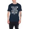 REPLAY T-Shirt Uomo Manica Corta Follow Your Dream, Blu (Blue 085), XXL