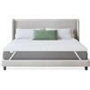 Novilla Topper 80x200, Topper Singolo in Memory Foam e Schiuma in Fibra di Bambù 5cm，Favorisce la Ventilazione e la Permeabilità All'aria, Buon Supporto, Eccellente Fascia Elastica Antiscivolo