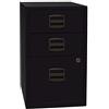 Bisley Home PFA - Mobiletto con 2 cassetti universali, 1 cassetto, in Metallo, 633 Nero, 40 x 41,3 x 67,2 cm