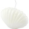 Homéa, Candela a forma di conchiglia, 9 x 5 x 6 cm, colore: Bianco