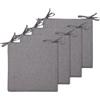 BESTORI Set 4 Cuscini Sedia da Cucina 40 x 40 cm Comoda e Spessa Cuscini Coprisedia da Cucina Lavabili Sfoderabile con Cerniera per Soggiorno, Camera da Letto Grigio 1