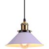 iDEGU Lampada a Sospensione Retrò 22cm Lampada da Soffitto Vintage in Metallo E27 Lampadario a Sospensione Moderno Stile Scandinavo Plafoniera per Soggiorno Cucina Camera Ristorante (Viola)