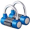 Surplex 2 pezzi Lucchetto A 5 Cifre Con Combinazione Azzerabile, blocco di sicurezza, serratura con numeri, in lega di zinco, per Outdoor Gym Scuola Ufficio Casa Bicicletta Valigia Bagagli Zaino (blu)